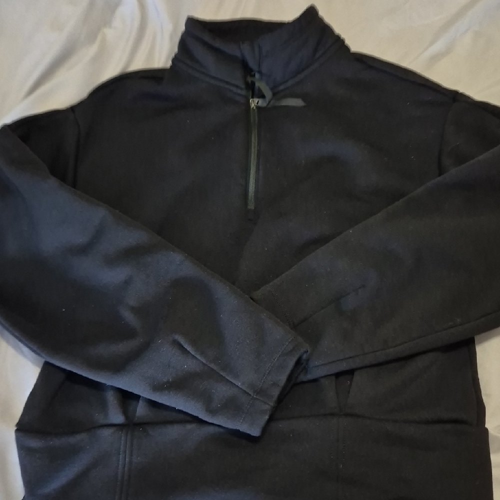 Athleta Black Quarter-Zip Pullover Size Medium